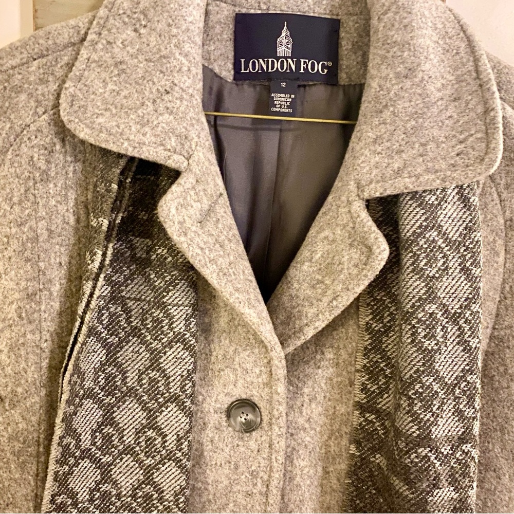 London Fog Women's Gray Wool Coat